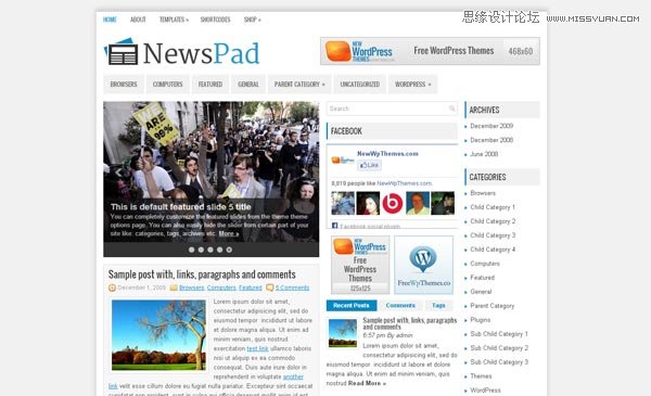 28個國外優秀面免費的WordPress主題模板