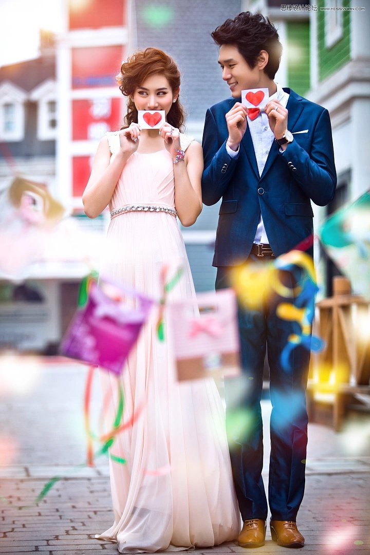 Photoshop調出婚紗照片韓式小清新效果圖