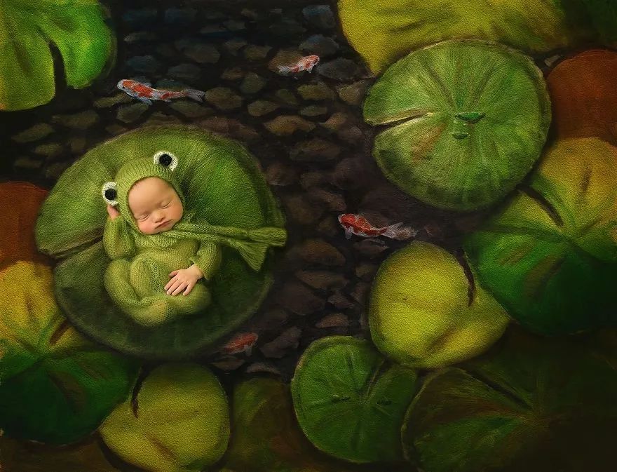創意的新生兒后期合成作品欣賞