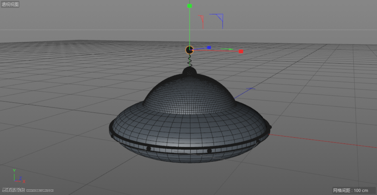 C4D制作小黃人飛碟建模及渲染教程