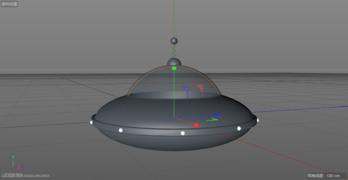 C4D制作小黃人飛碟建模及渲染教程